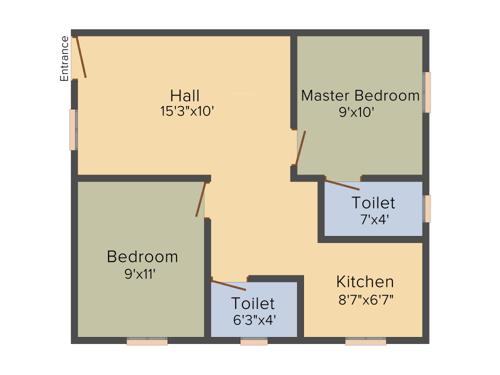 JMM Bell Flower Apartments (2BHK+2T (706 sq ft) 706 sq ft) JMM Bell Flower Apartments (2BHK+2T (706 sq ft) 706 sq ft)