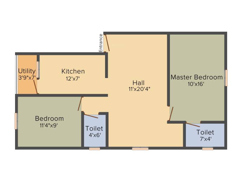 JMM Bell Flower Apartments (2BHK+2T (936 sq ft) 936 sq ft)
