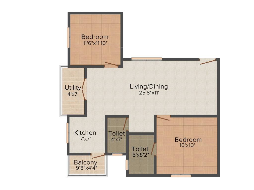 SLV Samiksha Enclave (2BHK+2T (1,008 sq ft) 1008 sq ft) SLV Samiksha Enclave (2BHK+2T (1,008 sq ft) 1008 sq ft)