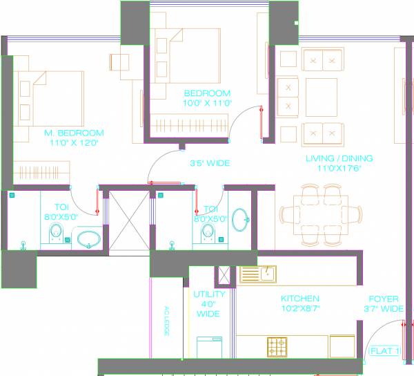Transcon Fortune 500 (2BHK+2T (712 sq ft) 712 sq ft) Transcon Fortune 500 (2BHK+2T (712 sq ft) 712 sq ft)