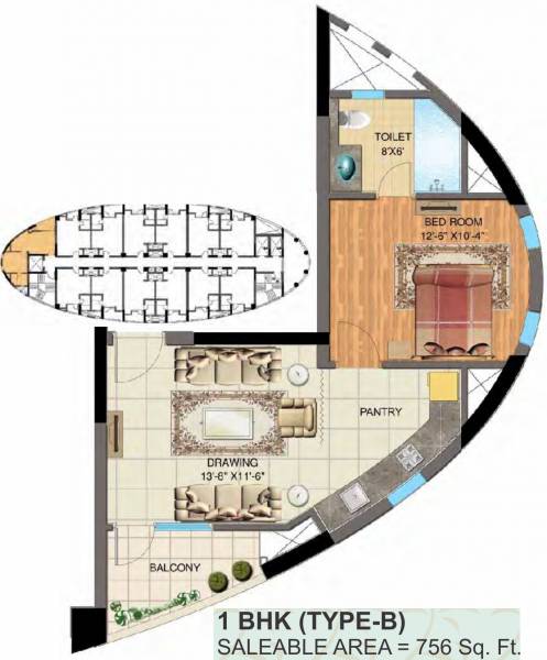 Nimbus The Golden Palms (1BHK+1T (756 sq ft) 756 sq ft) Nimbus The Golden Palms (1BHK+1T (756 sq ft) 756 sq ft)