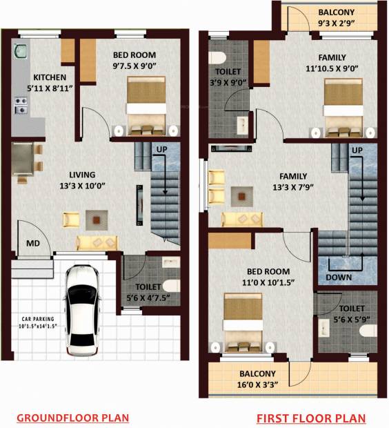 Annai Aaradhana 1 (3BHK+3T (1,155 sq ft) 1155 sq ft)