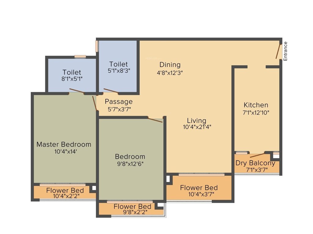 Sonam Indraprasth (2BHK+2T (1,280 sq ft) 1280 sq ft)
