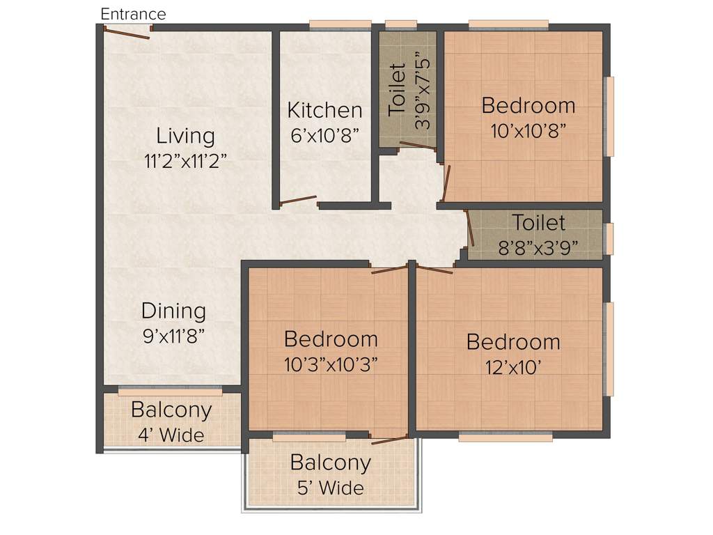 Bhawani Bhawani Dham (3BHK+2T (1,240 sq ft) 1240 sq ft)