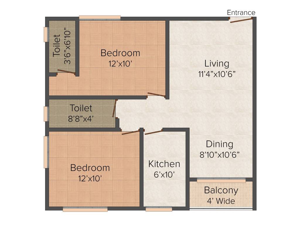Bhawani Bhawani Dham (2BHK+2T (965 sq ft) 965 sq ft)