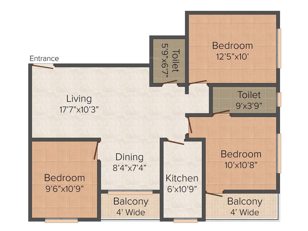 Bhawani Bhawani Dham (3BHK+2T (1,225 sq ft) 1225 sq ft)