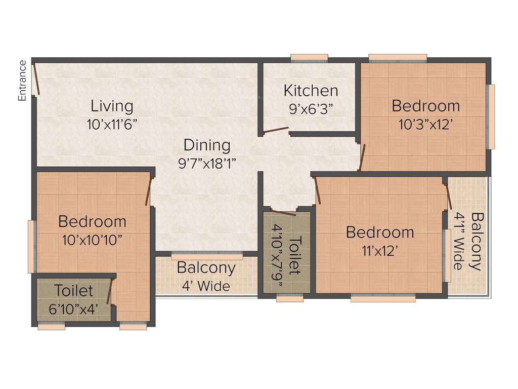 Bhawani Bhawani Dham (3BHK+2T (1,375 sq ft) 1375 sq ft)