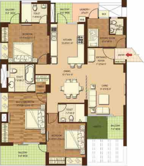 Dasnac The Jewel of Noida (4BHK+4T (2,275 sq ft) 2275 sq ft)