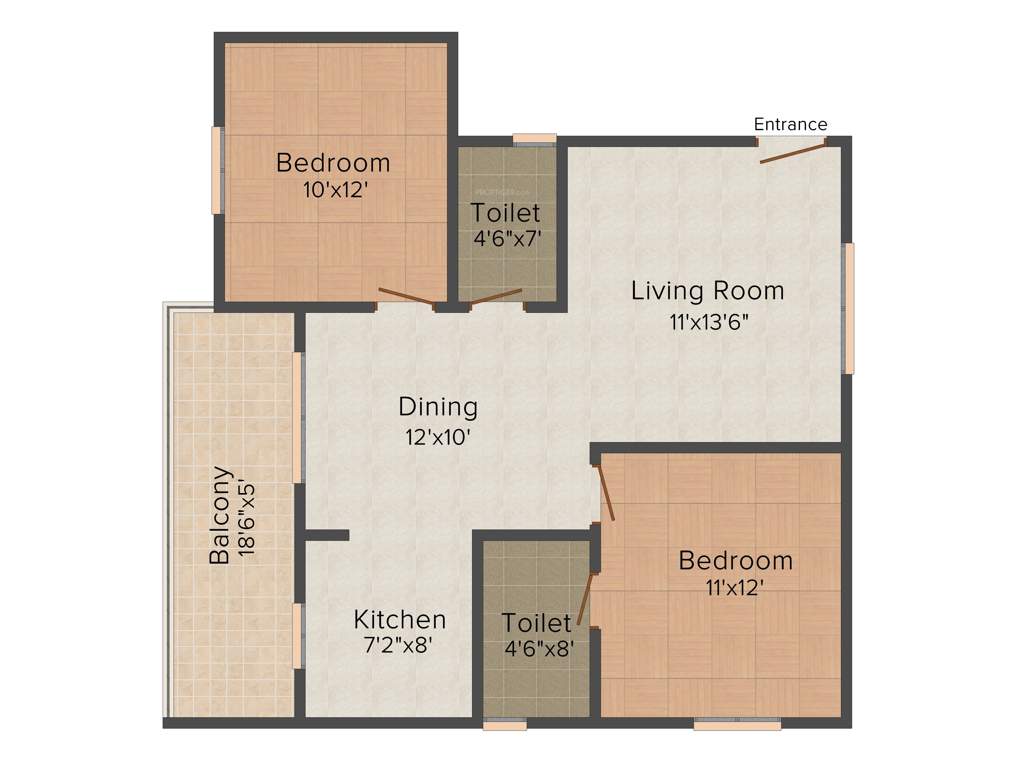 SLV RK Signature (2BHK+2T (1,050 sq ft) 1050 sq ft)
