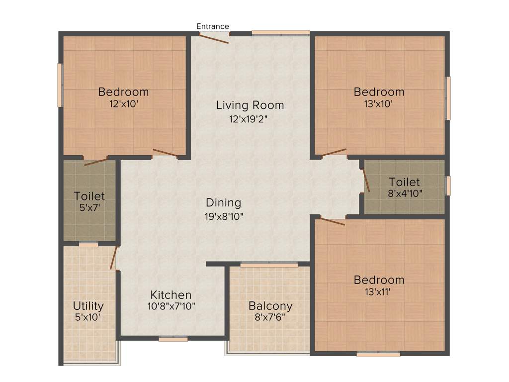 SLV RK Signature (3BHK+2T (1,320 sq ft) 1320 sq ft)