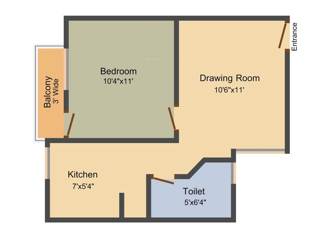 Realty Lavanya Homes (1BHK+1T (601 sq ft) 601 sq ft)