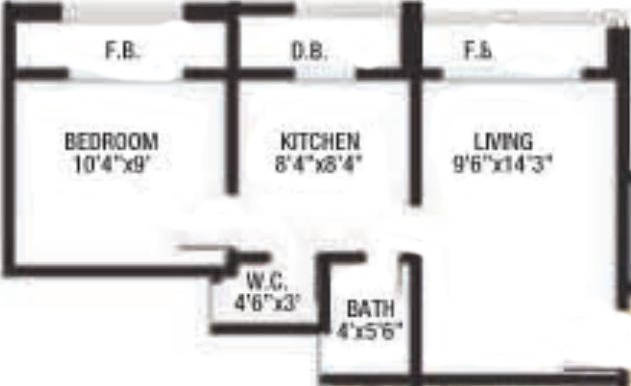 Anchor Park (1BHK+1T (654 sq ft) 654 sq ft) Anchor Park (1BHK+1T (654 sq ft) 654 sq ft)