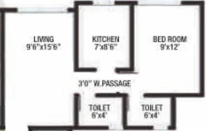 Anchor Park (1BHK+2T (560 sq ft) 560 sq ft)