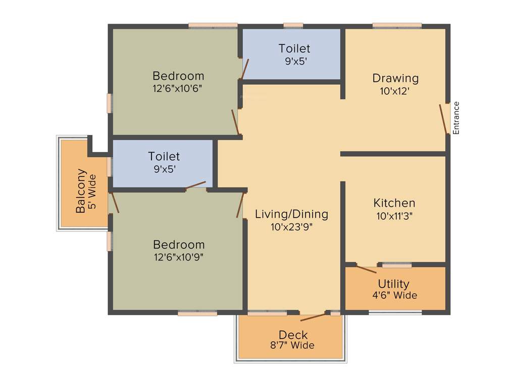 Theme Golf View (2BHK+2T (1,395 sq ft) 1395 sq ft)