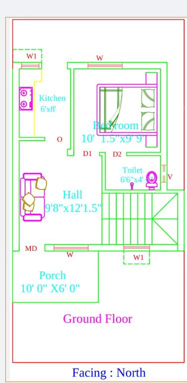  mono city villa Floor Plan Ground Floor Plan