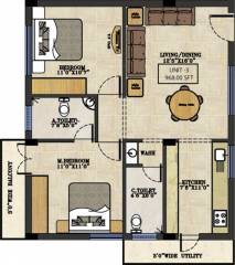 Anubhava Sai Paramesh (2BHK+2T (968 sq ft) 968 sq ft) Anubhava Sai Paramesh (2BHK+2T (968 sq ft) 968 sq ft)