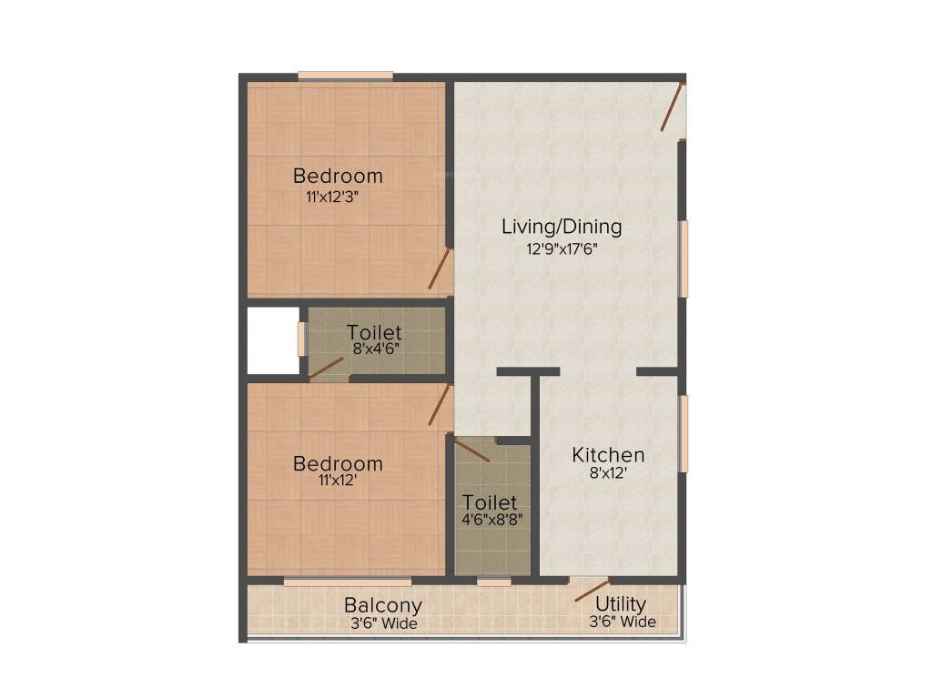 Anubhava Sri Shantha (2BHK+2T (1,059 sq ft) 1059 sq ft)