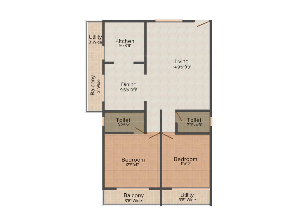 Anubhava Sri Shantha (2BHK+2T (1,330 sq ft) 1330 sq ft)