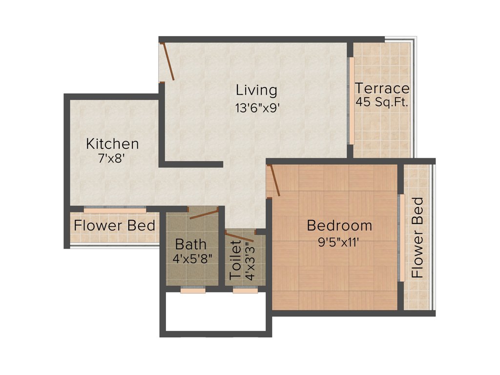 Neel Ashima (1BHK+1T (708 sq ft) 708 sq ft)
