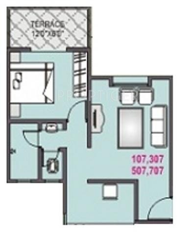 BK SunShine (1BHK+1T (632 sq ft) 632 sq ft)