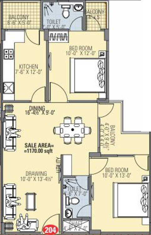 Vishwaas Vishwaas Aashiyana (2BHK+2T (1,170 sq ft) 1170 sq ft)