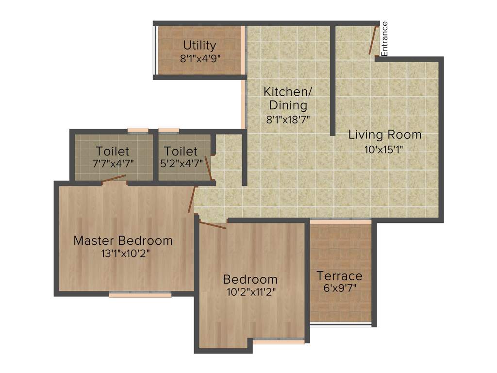 Mittal Akshardham (2BHK+2T (986 sq ft) 986 sq ft)