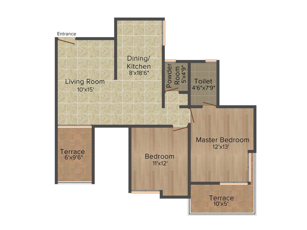 Mittal Akshardham (2BHK+2T (1,075 sq ft) 1075 sq ft)