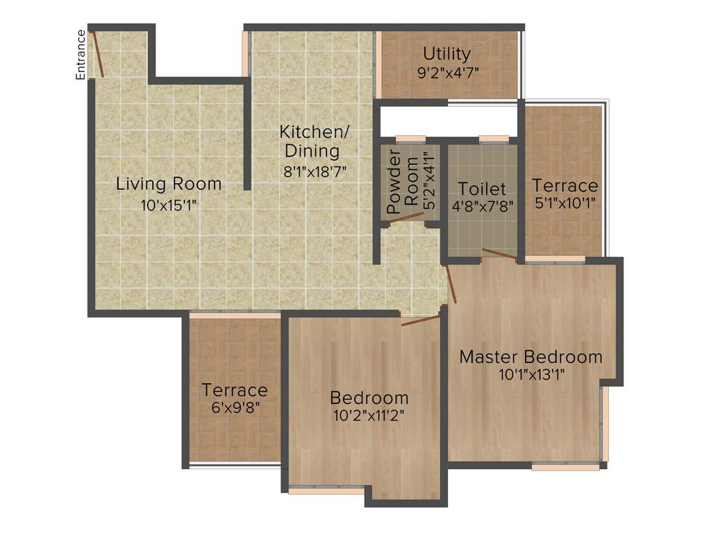 Mittal Akshardham (2BHK+2T (1,061 sq ft) 1061 sq ft)