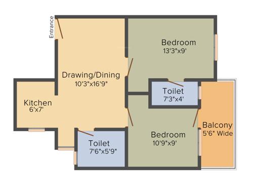 ABCZ Sapphire (2BHK+2T (950 sq ft) 950 sq ft) ABCZ Sapphire (2BHK+2T (950 sq ft) 950 sq ft)