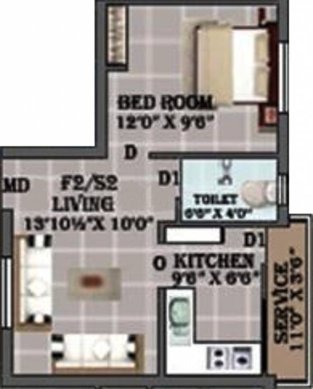 GV Mansarovar (1BHK+1T (511 sq ft) 511 sq ft) GV Mansarovar (1BHK+1T (511 sq ft) 511 sq ft)