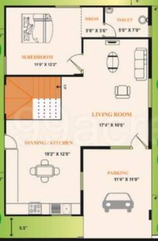  sri mytri villas Floor Plan Ground Floor Plan