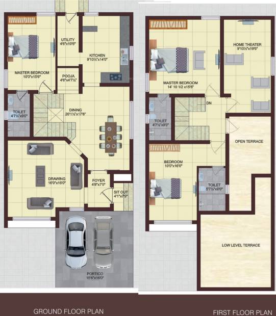 Brahmha Bauhinia Villas (3BHK+3T (2,490 sq ft) + Pooja Room 2490 sq ft)