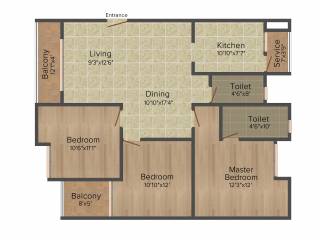 Salma Pine Ridge (3BHK+2T (1,425 sq ft) 1425 sq ft) Salma Pine Ridge (3BHK+2T (1,425 sq ft) 1425 sq ft)