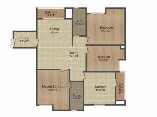 Salma Pine Ridge (3BHK+2T (1,530 sq ft) 1530 sq ft) Salma Pine Ridge (3BHK+2T (1,530 sq ft) 1530 sq ft)