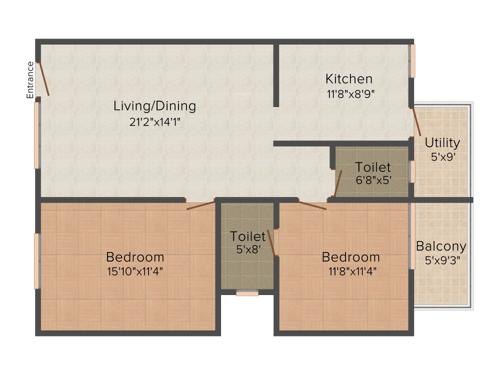 Aakarshan Athena (2BHK+2T (994 sq ft) 994 sq ft) Aakarshan Athena (2BHK+2T (994 sq ft) 994 sq ft)
