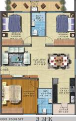 Estella Maple Square A (3BHK+2T (1,504 sq ft) 1504 sq ft) Estella Maple Square A (3BHK+2T (1,504 sq ft) 1504 sq ft)