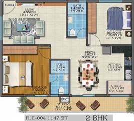 Estella Maple Square A (2BHK+2T (1,147 sq ft) 1147 sq ft) Estella Maple Square A (2BHK+2T (1,147 sq ft) 1147 sq ft)