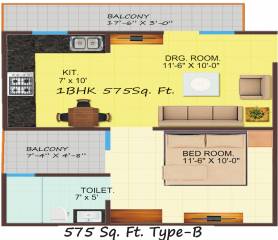Whitney Green Residency (1BHK+1T (575 sq ft) 575 sq ft)