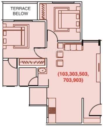 Tejas Poorva Shrushti (2BHK+2T (890 sq ft) 890 sq ft)