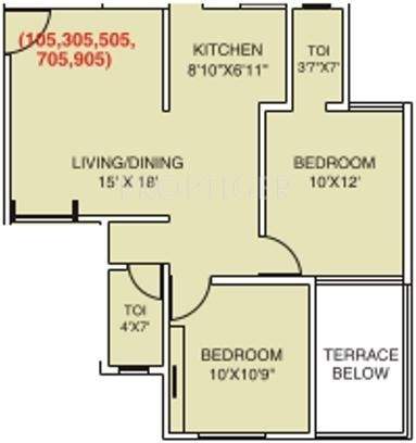 Tejas Poorva Shrushti (2BHK+2T (1,072 sq ft) 1072 sq ft)