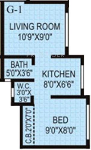 Sai Sunrise Apartment (1BHK+1T (470 sq ft) 470 sq ft)