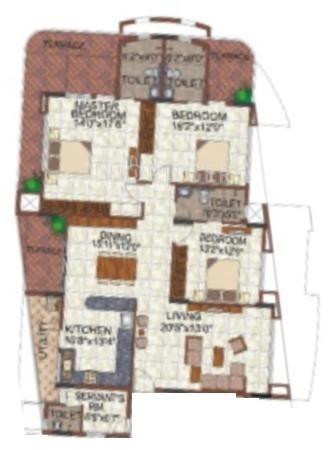 Embassy Heaven (3BHK+3T (2,315 sq ft) 2315 sq ft)