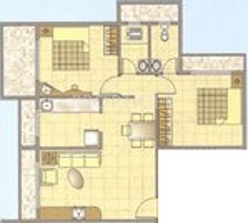 Monarch Meadows (2BHK+2T (1,050 sq ft) 1050 sq ft)