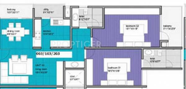 Axis Axis Viviana (2BHK+2T (1,375 sq ft) 1375 sq ft)