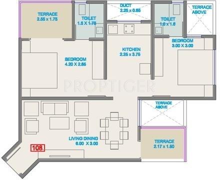 Mittal Atria (2BHK+2T (915 sq ft) 915 sq ft)