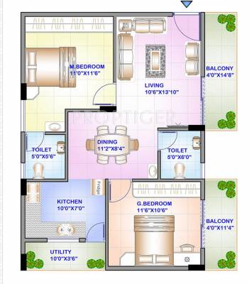 ISR Sukriti (2BHK+2T (1,038 sq ft) 1038 sq ft) ISR Sukriti (2BHK+2T (1,038 sq ft) 1038 sq ft)