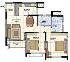 Prestige Norwood at Sunrise Park (2BHK+2T (1,152 sq ft) 1152 sq ft)