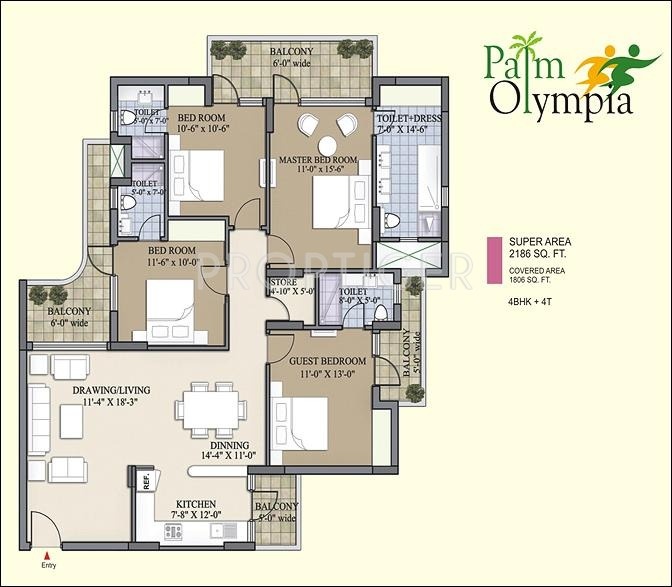 Sam Palm Olympia (4BHK+4T (2,186 sq ft) 2186 sq ft)