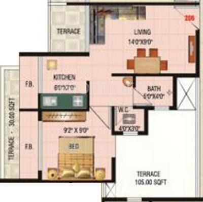 Shubh Dream Heritage (1BHK+1T (760 sq ft) 760 sq ft)