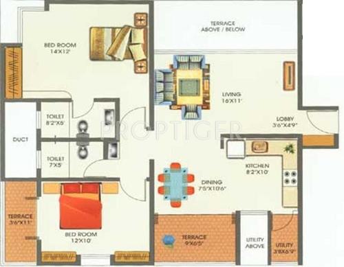 Siddhivinayak Selene Park (2BHK+2T (1,086 sq ft) 1086 sq ft)